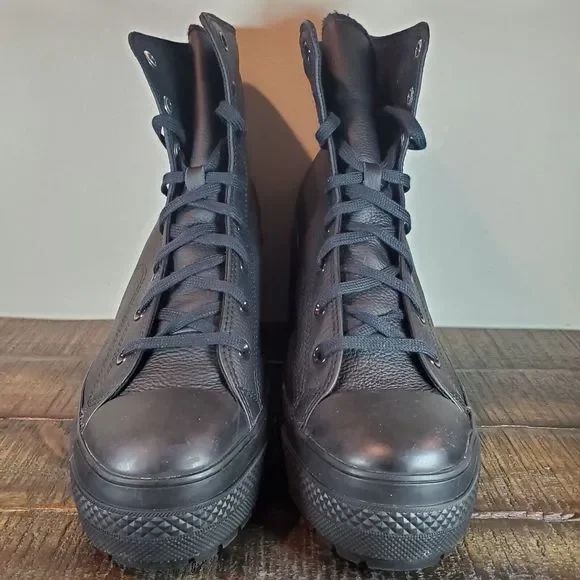 Converse Chuck 70 De Luxe Mens Size 11 Heeled Shoes Leather Black A06145C - Picture 2 of 11